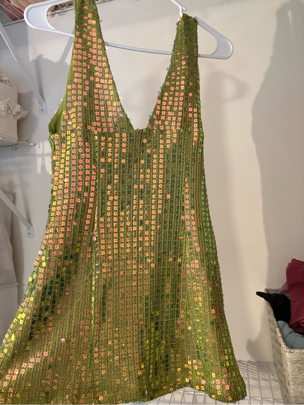 Princess Polly Olive Green Sequin Mini Dress